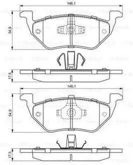 Гальмівні колодки дискові BOSCH 0986494683