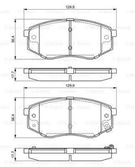 Гальмівні колодки дискові BOSCH 0986494692