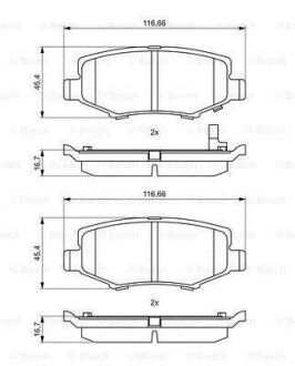 Колодки тормозные. BOSCH 0 986 494 706