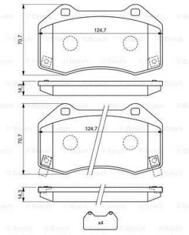 Гальмівні колодки дискові BOSCH 0986494718