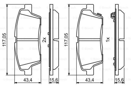 Гальмівні колодки. BOSCH 0 986 494 766