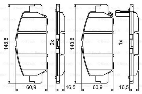 Тормозные колодки. BOSCH 0986494773