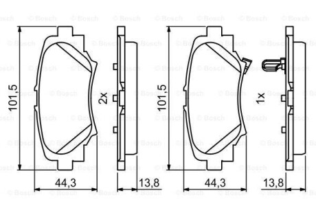 Колодки тормозные. BOSCH 0 986 494 803