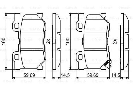 Гальмівні колодки BOSCH 0986494863