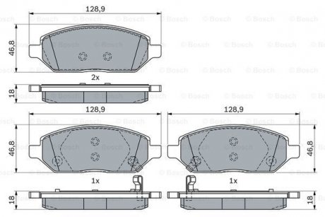 Гальмівні колодки дискові BOSCH 0986494906