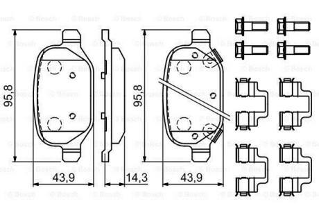 Колодки тормозные. BOSCH 0 986 494 935