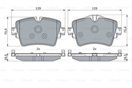 Гальмівні колодки, дискові BOSCH 0 986 494 940