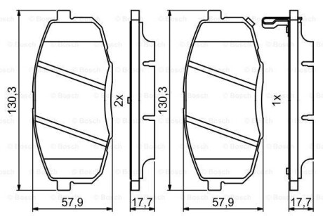 Колодки тормозные. BOSCH 0 986 494 995