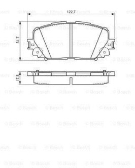 Колодки гальмівні дискові TOYOTA Yaris/Prius \'\'F "06>> PR2 BOSCH 0986495109