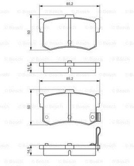 HYUNDAI гальмівні колодки задні Sonata 91- BOSCH 0986495121