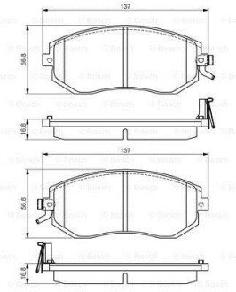 SUBARU колодки гальмівні Forester 13-, Outback 09- BOSCH 0986495125