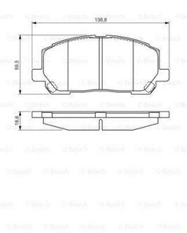 TOYOTA Гальмівні колодки передн. Lexus RX 00- BOSCH 0986495126 (фото 1)