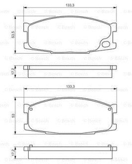 MITSUBISHI К-т гальмівних колодок передніх Canter BOSCH 0986495130