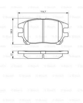 Гальмівні колодки дискові BOSCH 0986495140