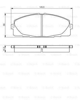 Колодки тормозные. BOSCH 0 986 495 152