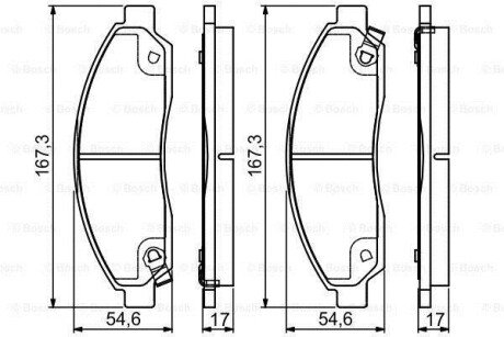 ISUZU гальмівні колодки передн.GREAT WALL Hover 06-, ISUZU D-Max 2,5D 07- BOSCH 0986495159