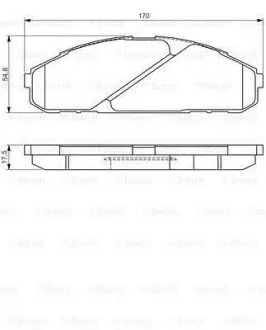 NISSAN гальмівні колодки передн.Patrol GR I 4.2 88- BOSCH 0986495171