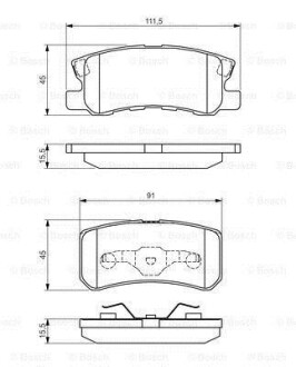 Гальмівні колодки дискові BOSCH 0986495172 (фото 1)