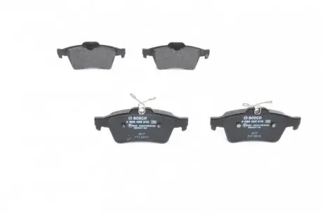 Колодка тормозов. диск. FORD FOCUS MAZDA 3,5 OPEL VECTRA C, RENAULT LAGUNA задн. (выр-во) BOSCH 0 986 495 216 (фото 1)