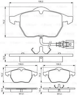 Колодки гальмівні дискові PR2 - заміна на 0986494018 BOSCH 0986495249 (фото 1)