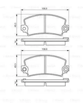 Гальмівні колодки дискові BOSCH 0986495270