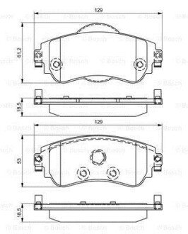 CITROEN гальм.колодки передн. C4 09- BOSCH 0986495304