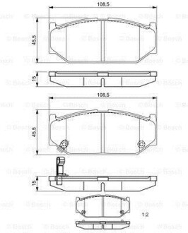 Гальмівні колодки дискові BOSCH 0986495308 (фото 1)