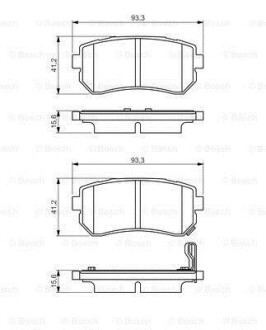 ДИСКОВІ КОЛОДКИ ЗАДНІ BOSCH 0 986 495 354