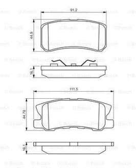 Комплект тормозных колодок из 4 шт. дисков BOSCH 0 986 495 357 (фото 1)