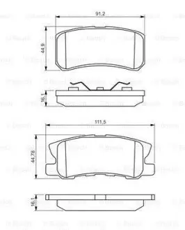 Комплект гальмівних колодок із 4 шт. дисків BOSCH 0 986 495 357