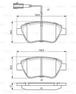 Колодки тормозные. BOSCH 0 986 495 378