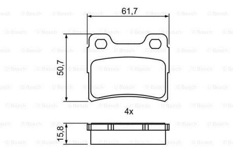 FORD колодки гальмівні задні ESCORT 90- BOSCH 0986495386