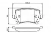 Комплект тормозных колодок из 4 шт. дисков BOSCH 0986495453 (фото 1)