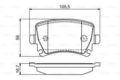 Комплект тормозных колодок из 4 шт. дисков BOSCH 0986495453 (фото 1)