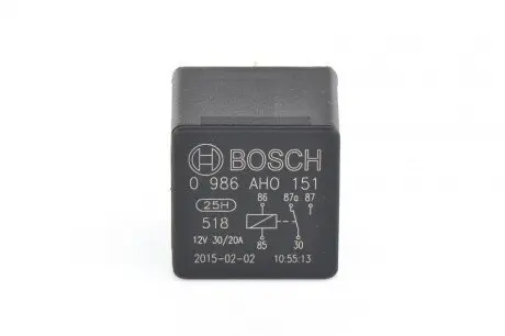 Мікро реле 5конт. (універс.) 30/20А BOSCH 0986AH0151