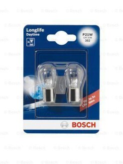 Автолампа P21W 12V 21W BA15s Longlife Daytime (к-кт 2шт) (BL) BOSCH 1 987 301 050