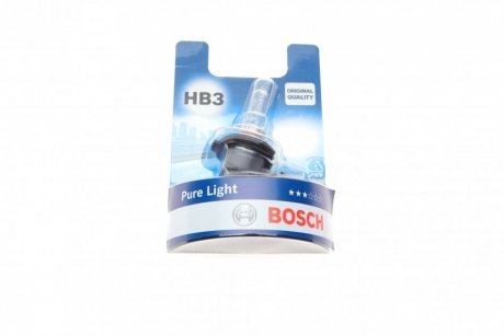 Автолампа HB3 12V 60W P20d Pure Light BOSCH 1 987 301 062