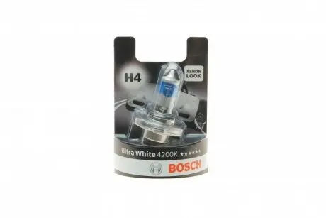 Автолампа H4 12V 60/55W P43t Ultra White 4200K (BL) (замінено на 1 987 301 152) BOSCH 1 987 301 089