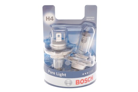 Автолампа H4 12V 60/55W P43t Pure Light DBL (к-кт 2шт) BOSCH 1 987 301 410