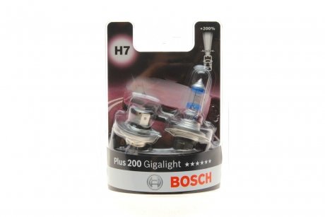 Автолампа H7 12V 55W PX26d Plus 200 Gigalight BOSCH 1987301436