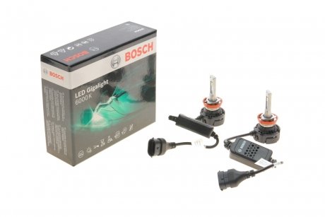 Автолампа H8 12V 30W PGJ19 Gigalight Twin LED (6000K) BOSCH 1987301558