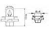 Автолампа PBX4 12V 1.5W BX8.4d Pure Light BOSCH 1 987 302 255 (фото 2)