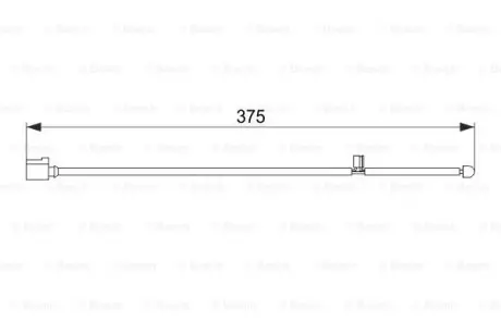 Датчик зносу гальмівних колодок (передніх) VW Touareg/Porsche Cayenne 02-10 (L=375mm) BOSCH 1 987 474 562