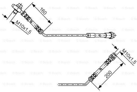 Шланг тормозной (задний) BMW X5 (E53) 00-06 BOSCH 1 987 476 054