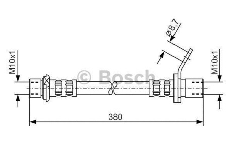 Шланг гальмівний BOSCH 1 987 476 160