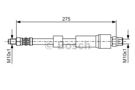 Шланг гальмівний (задній) BMW 5 (E39) 97-03 (275mm) BOSCH 1 987 476 174