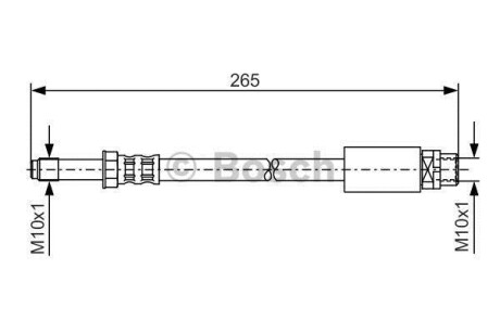 Шланг тормозной (задний) BMW 3 (E90/F30/F80)/X1 (E84) 04-19 (L=221mm) N20/N43/N44/N46/N52/N55 BOSCH 1 987 476 359