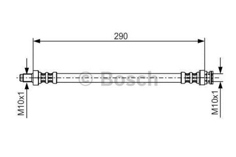 FIAT шланг гальм.задн. Ducato -98 BOSCH 1987476688