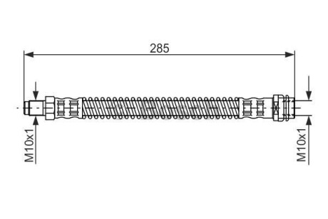 Шланг тормозной (задний) MB E-class (W211) 02-09 BOSCH 1 987 476 841