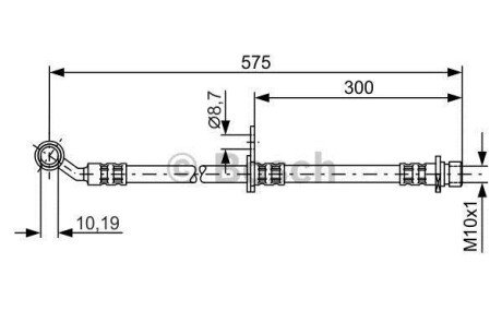 Шланг гальм. задн. прав. HONDA CIVIC -05 BOSCH 1987476987